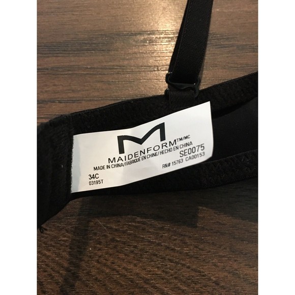 Maidenform Self Expressions Women's Natural Boost Push Up Bras 34C black 3201 - Picture 10 of 12